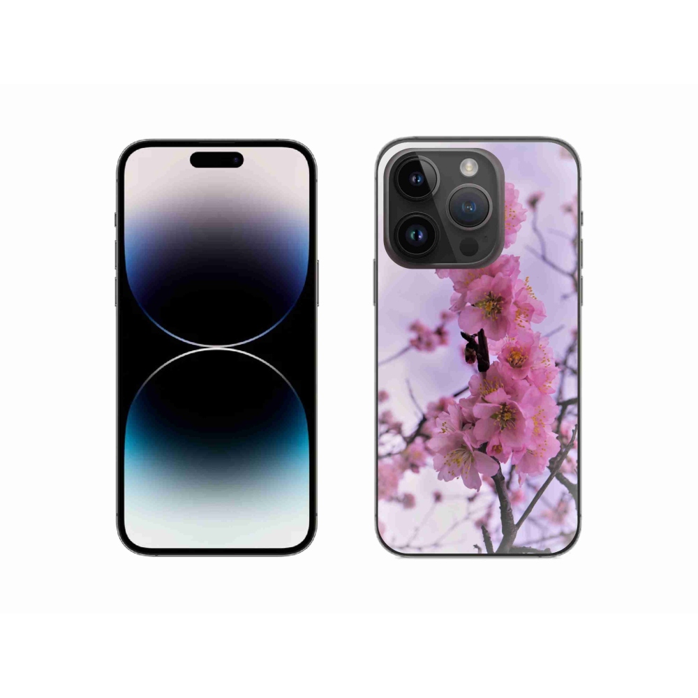 Gelový kryt mmCase na iPhone 14 Pro - květiny 7