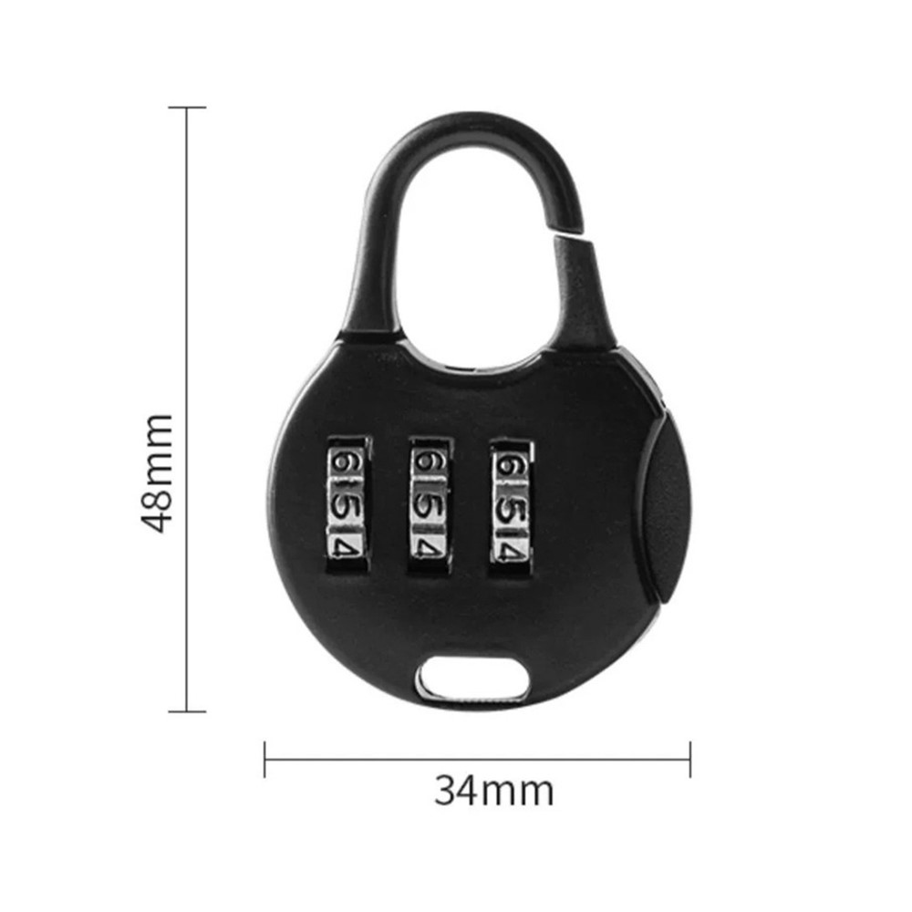 Sada (5ks) mini kombinačních zámků s třímístným kódem