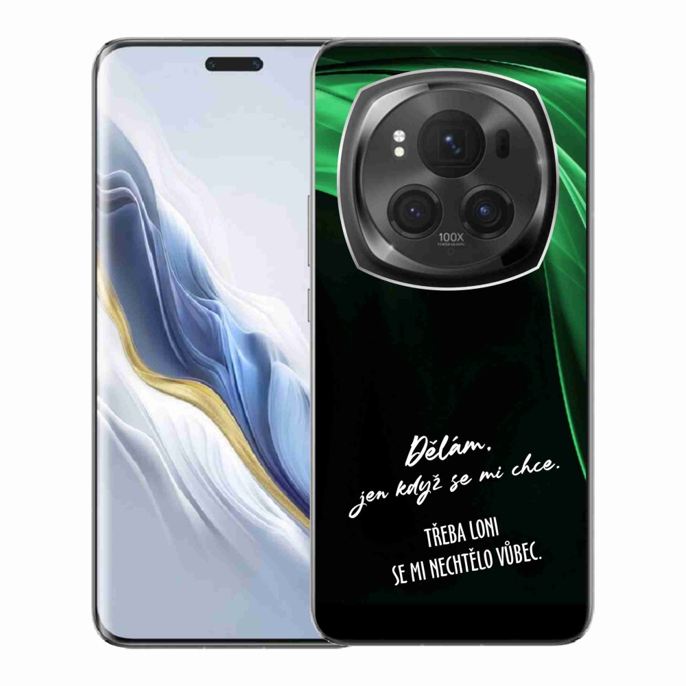 Gelový kryt mmCase na Honor Magic 6 Pro 5G - vtipný text 12 černé pozadí