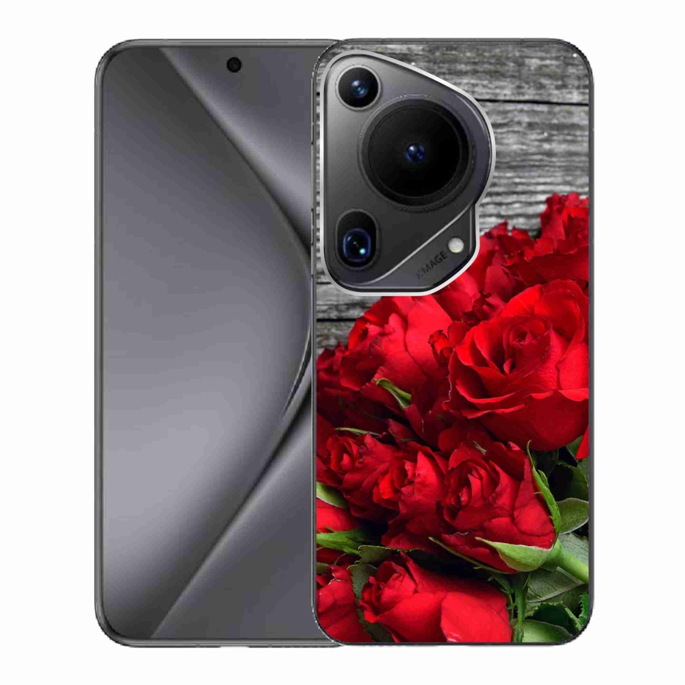 Gelový kryt mmCase na Huawei Pura 70 Ultra - červené růže