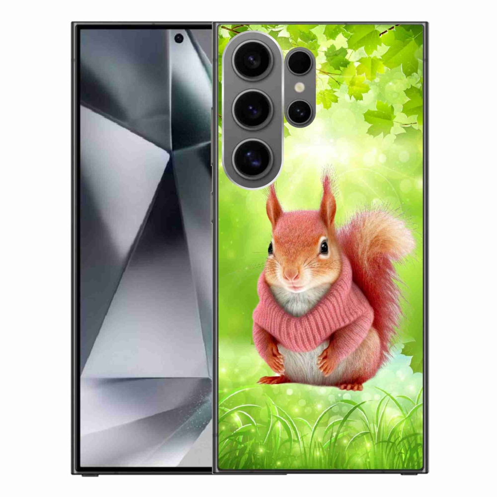 Gelový kryt mmCase na Samsung Galaxy S24 Ultra - veverka ve svetru