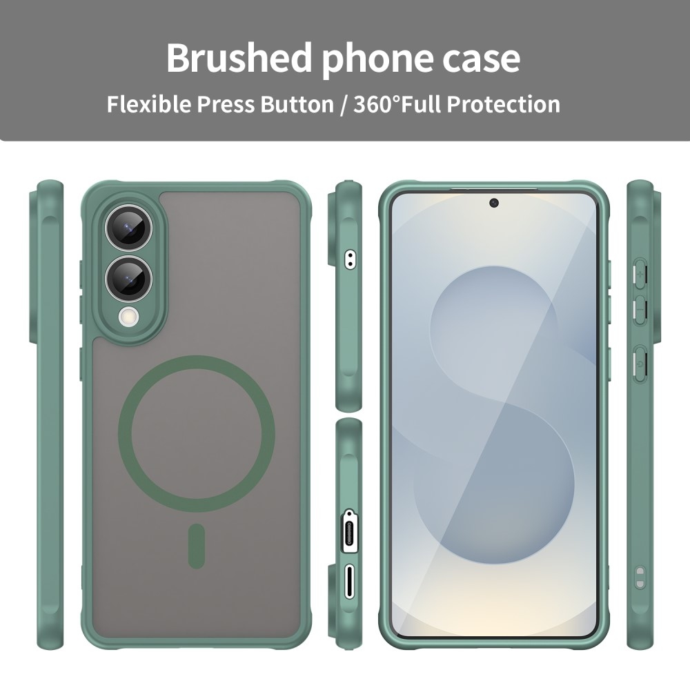Case matný gelový obal s MagSafe na Samsung Galaxy S25 Edge - zelený