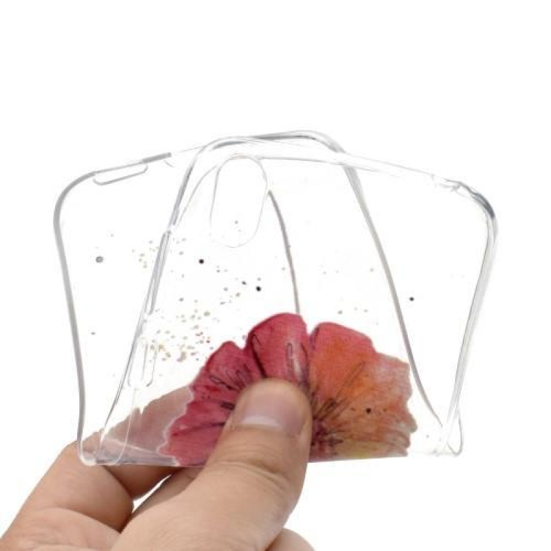 Soft gelový obal na mobil Huawei Y5 (2019) - červená květina