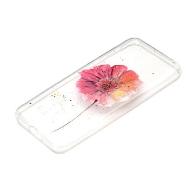 Soft gelový obal na mobil Huawei Y5 (2019) - červená květina