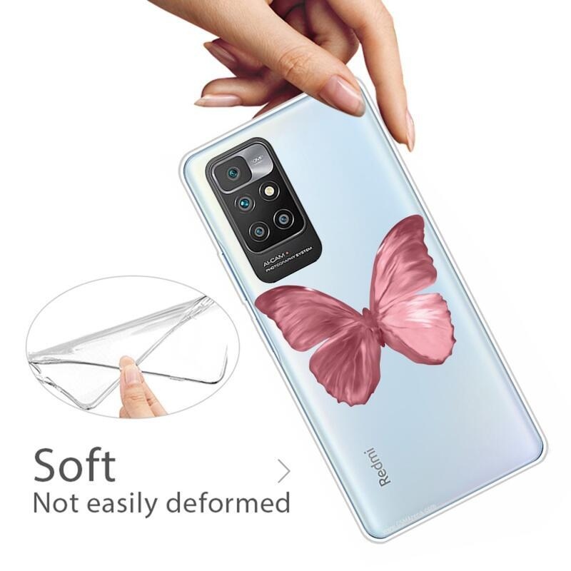 Soft gelový obal na mobilní telefon Xiaomi Redmi 10/Redmi 10 (2022) - motýl