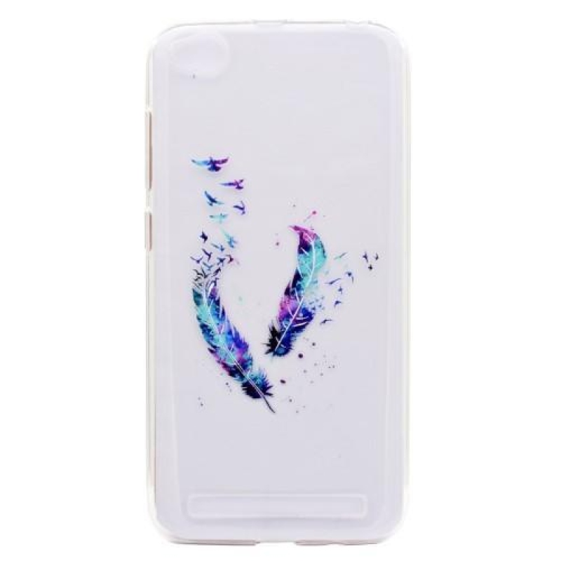 Softy gelový obal s motivem na Xiaomi Redmi 5A - pírka