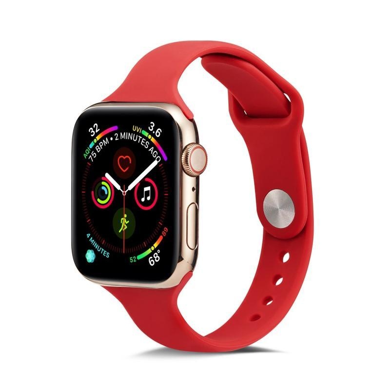Softy silikonový řemínek na Apple Watch 5/4 40mm, 3/2/1 38mm - světlečervený