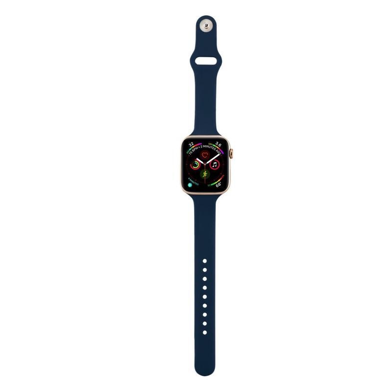 Softy silikonový řemínek na Apple Watch 5/4 40mm, 3/2/1 38mm - tmavěmodrý