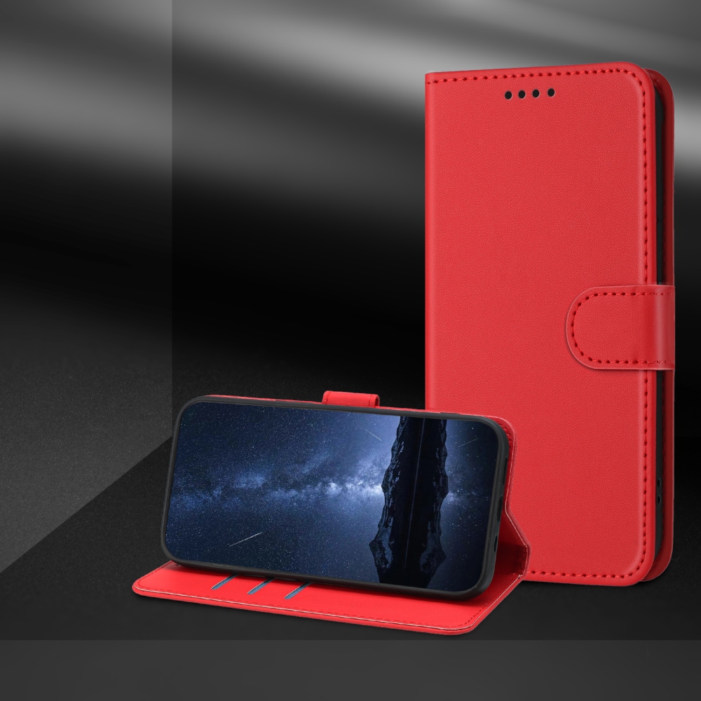 Solid knížkové pouzdro na Xiaomi 17 Ultra - červené