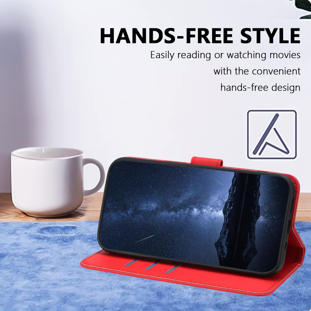 Solid knížkové pouzdro na Xiaomi 17 Ultra - červené