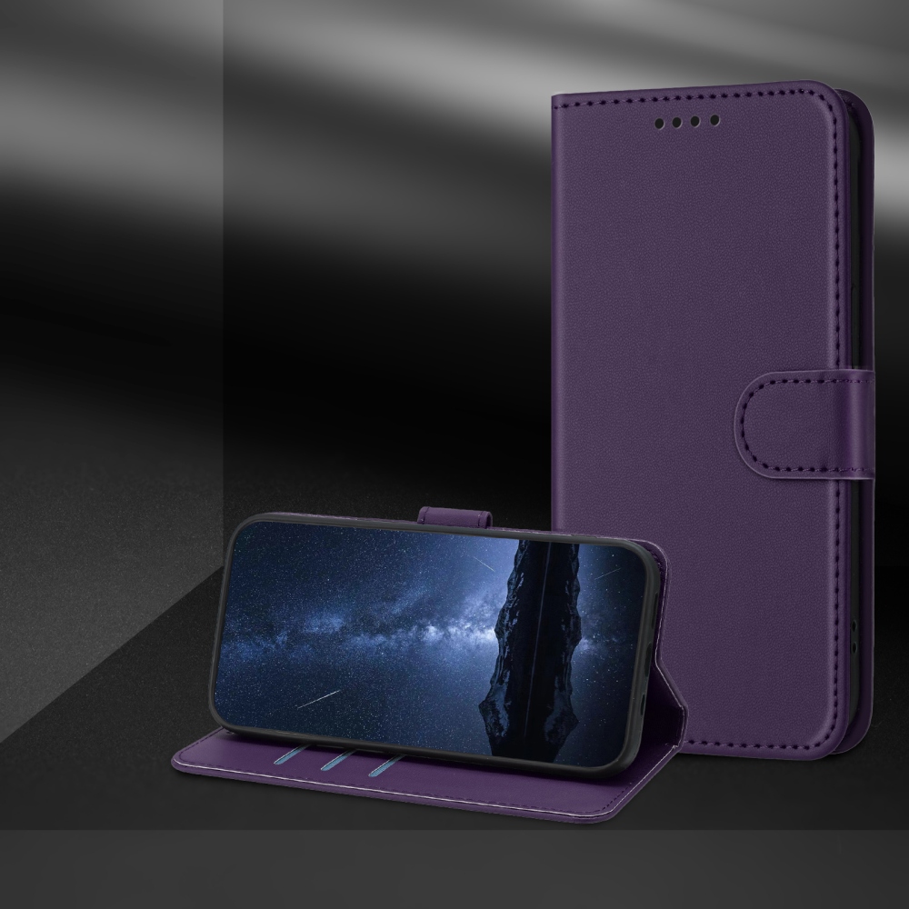 Solid knížkové pouzdro na Xiaomi 17 Ultra - fialové