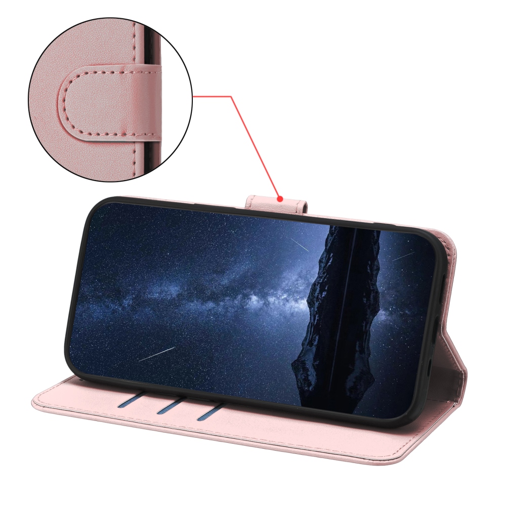 Solid knížkové pouzdro na Xiaomi 17 Ultra - růžovozlaté