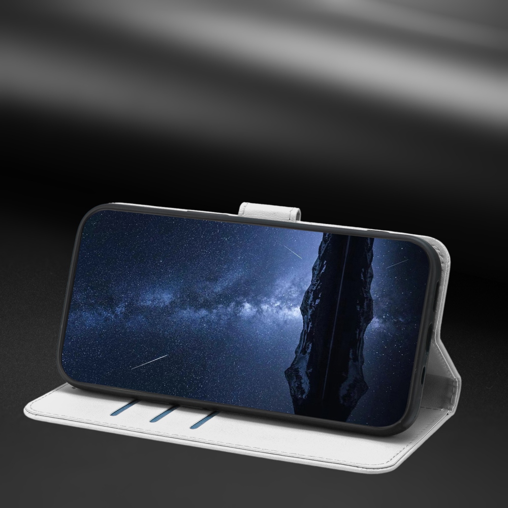 Solid knížkové pouzdro na Xiaomi 17 Ultra - stříbrné