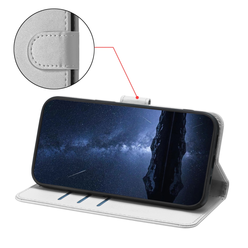 Solid knížkové pouzdro na Xiaomi 17 Ultra - stříbrné