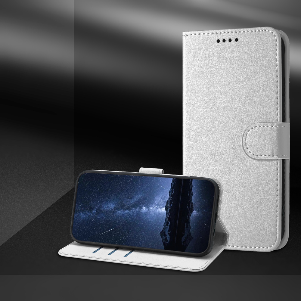 Solid knížkové pouzdro na Xiaomi 17 Ultra - stříbrné