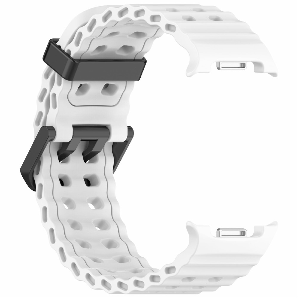 Solid silikonový řemínek na Samsung Galaxy Watch8 Classic 46mm/Watch8 44mm/40mm - bílý