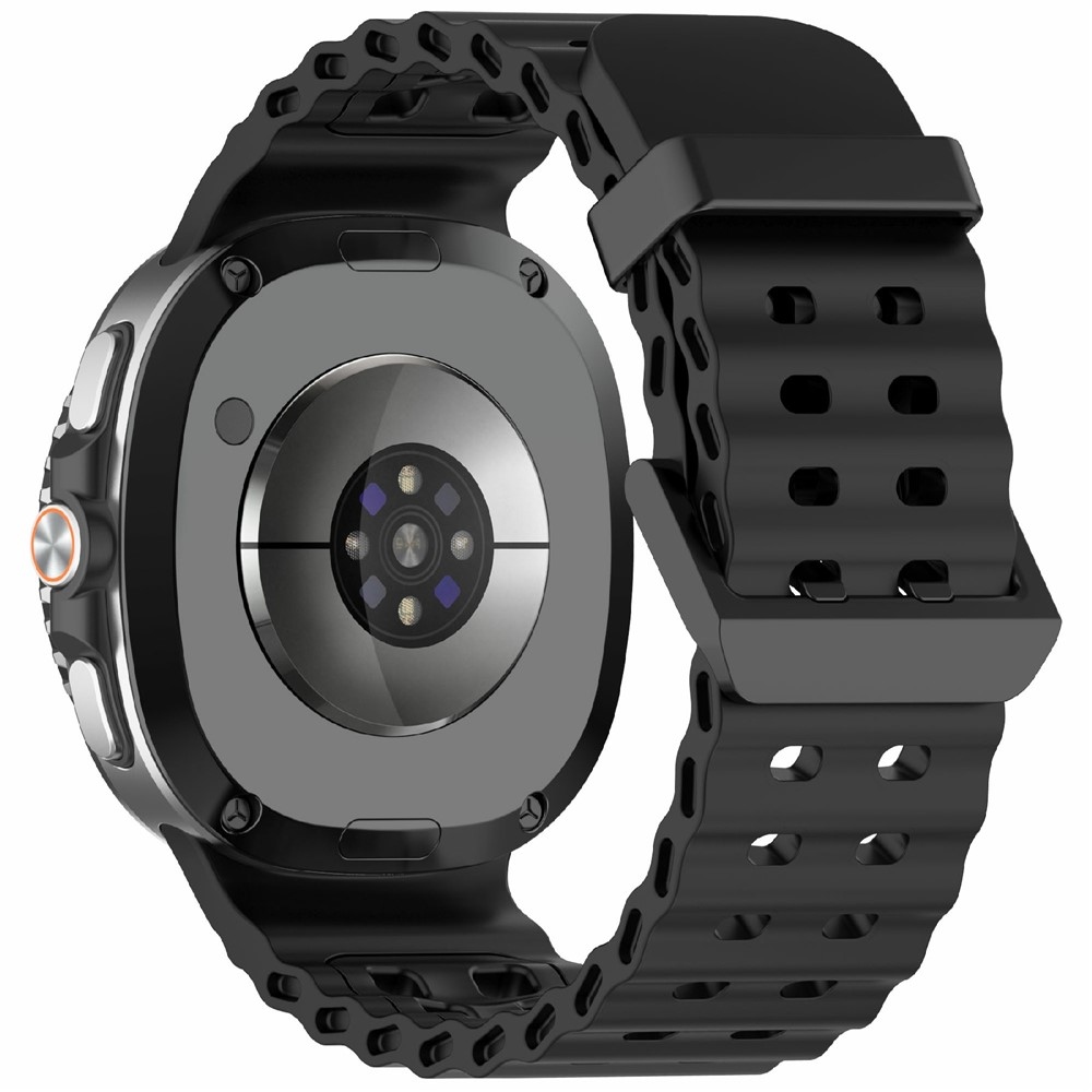 Solid silikonový řemínek na Samsung Galaxy Watch8 Classic 46mm/Watch8 44mm/40mm - černý