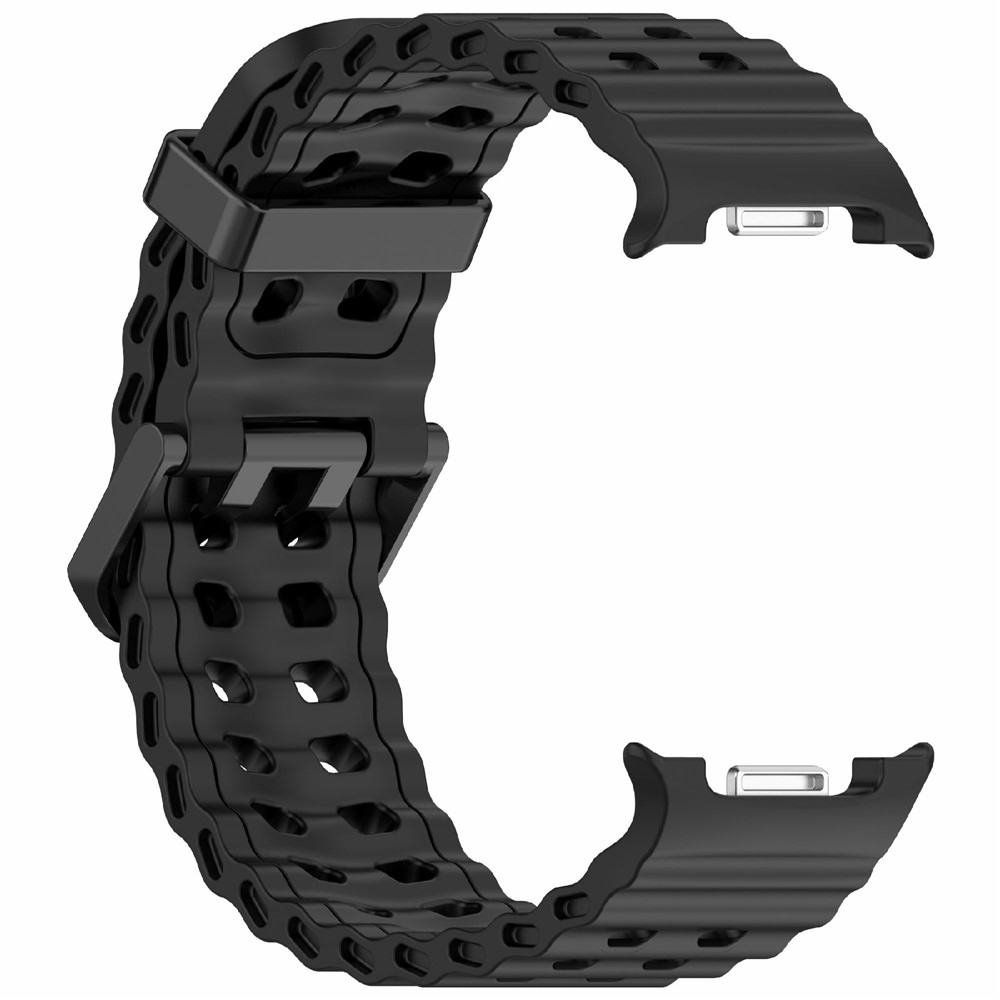 Solid silikonový řemínek na Samsung Galaxy Watch8 Classic 46mm/Watch8 44mm/40mm - černý