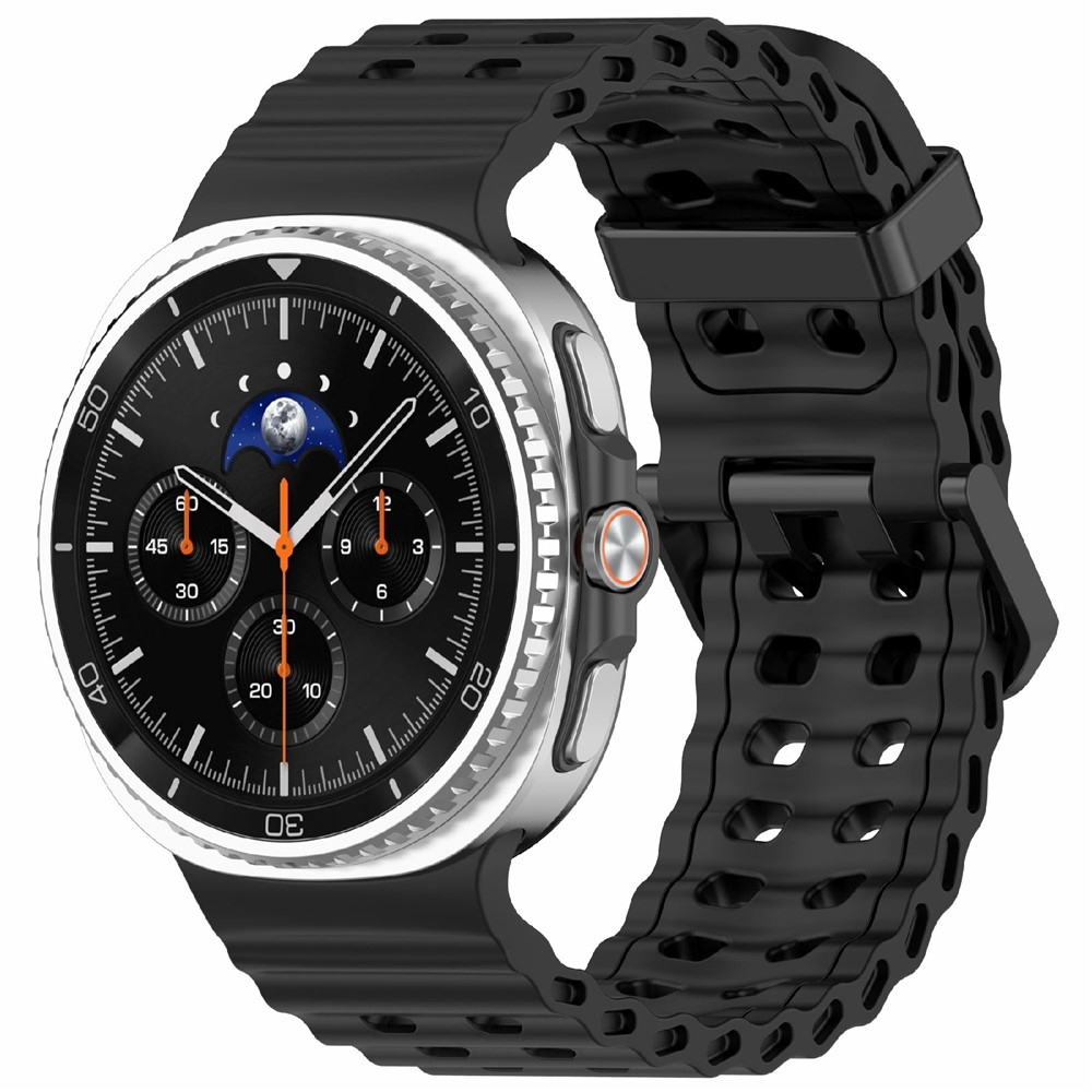 Solid silikonový řemínek na Samsung Galaxy Watch8 Classic 46mm/Watch8 44mm/40mm - černý