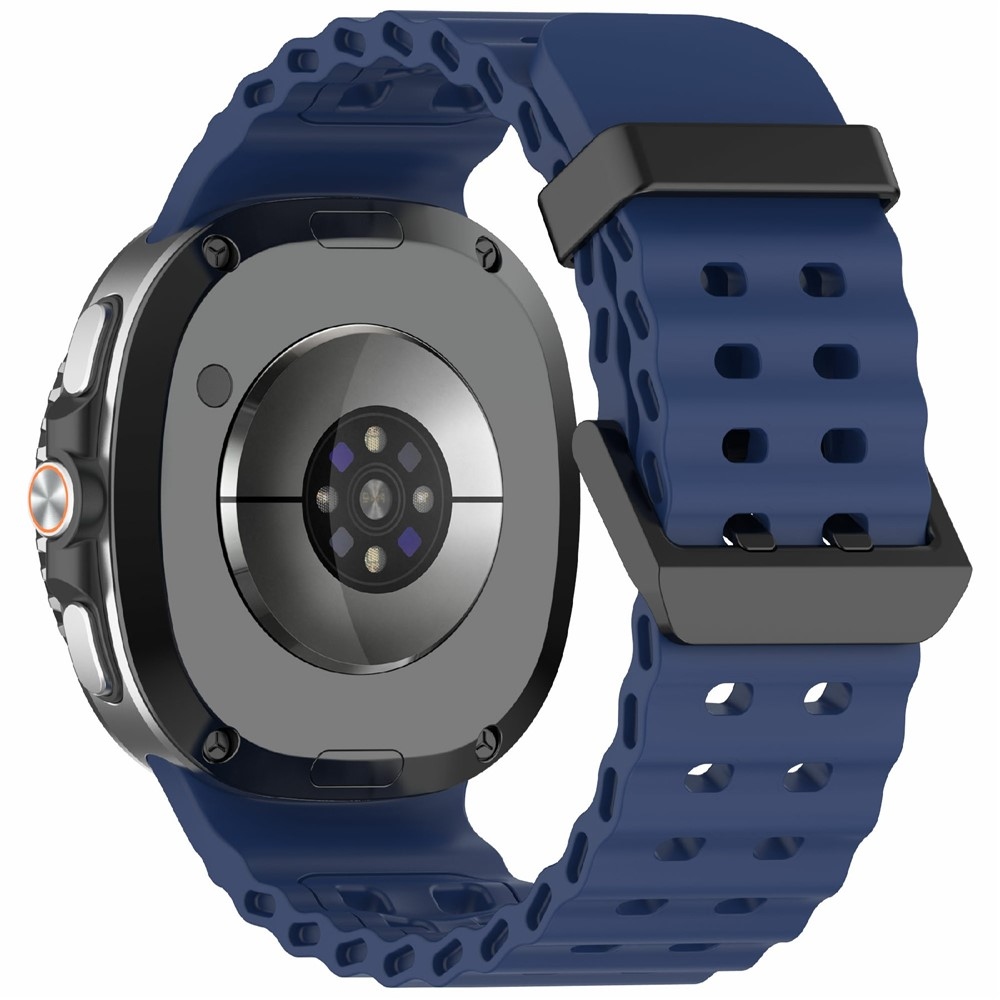 Solid silikonový řemínek na Samsung Galaxy Watch8 Classic 46mm/Watch8 44mm/40mm - modrý