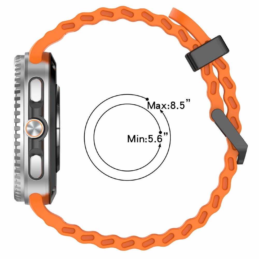 Solid silikonový řemínek na Samsung Galaxy Watch8 Classic 46mm/Watch8 44mm/40mm - oranžový