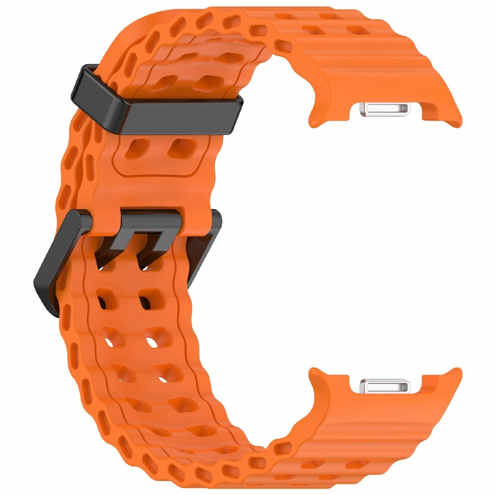 Solid silikonový řemínek na Samsung Galaxy Watch8 Classic 46mm/Watch8 44mm/40mm - oranžový
