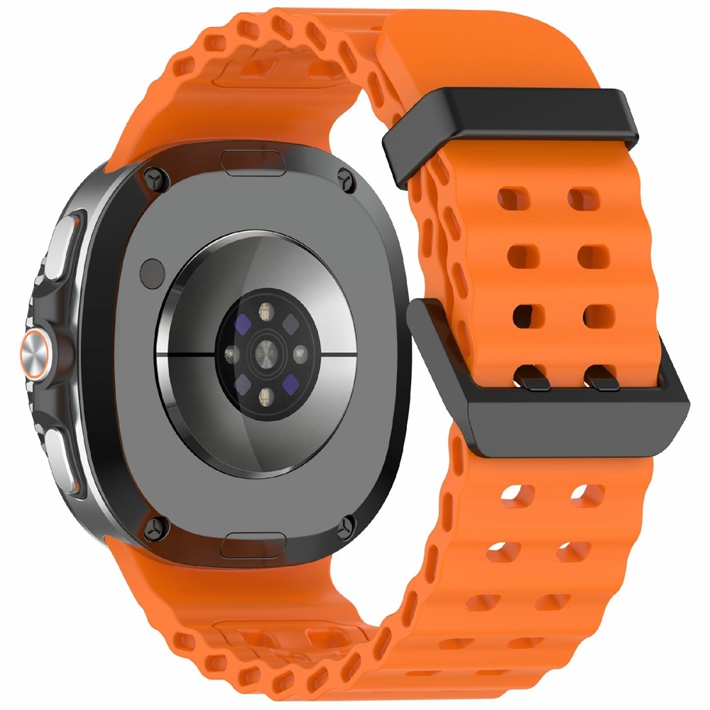 Solid silikonový řemínek na Samsung Galaxy Watch8 Classic 46mm/Watch8 44mm/40mm - oranžový
