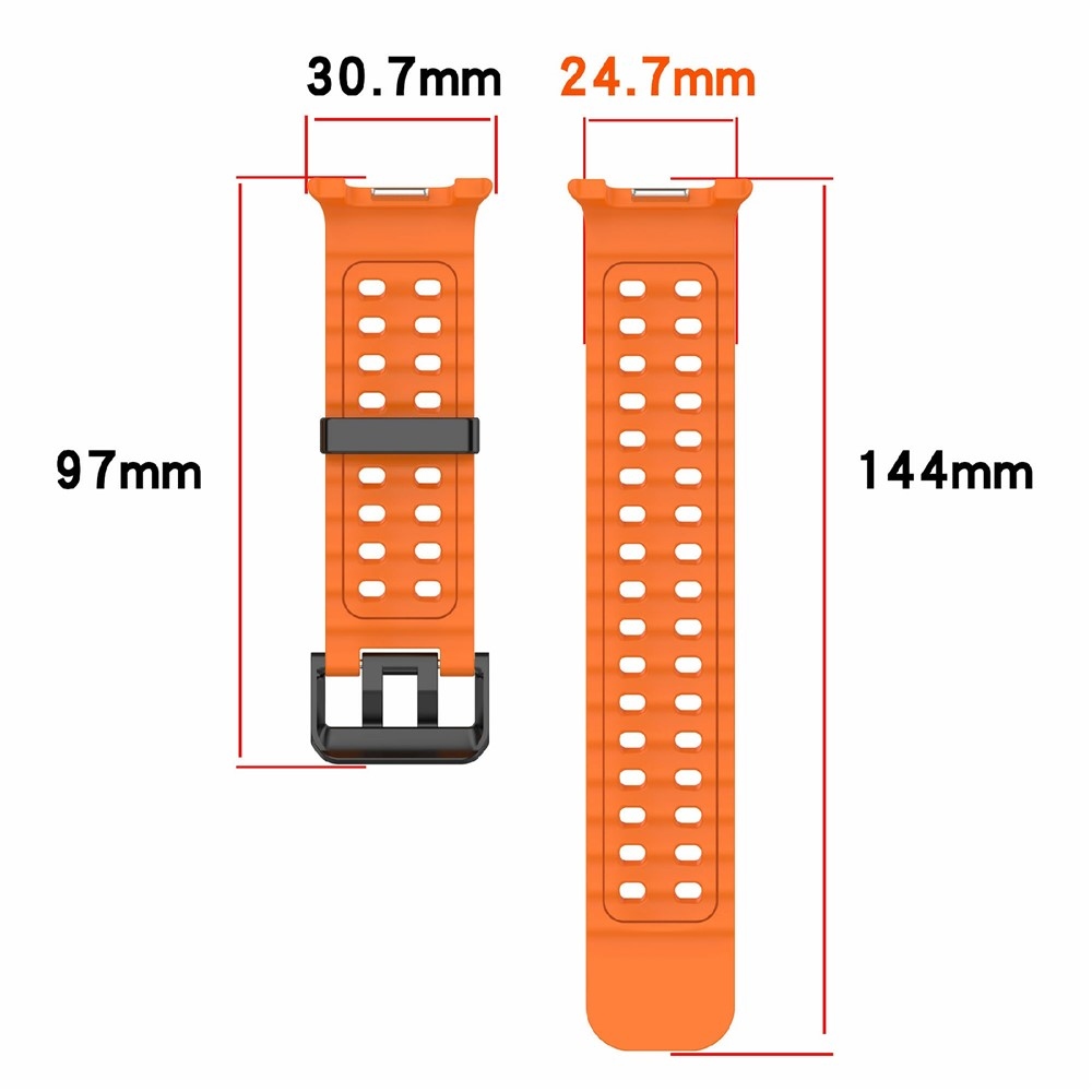 Solid silikonový řemínek na Samsung Galaxy Watch8 Classic 46mm/Watch8 44mm/40mm - oranžový