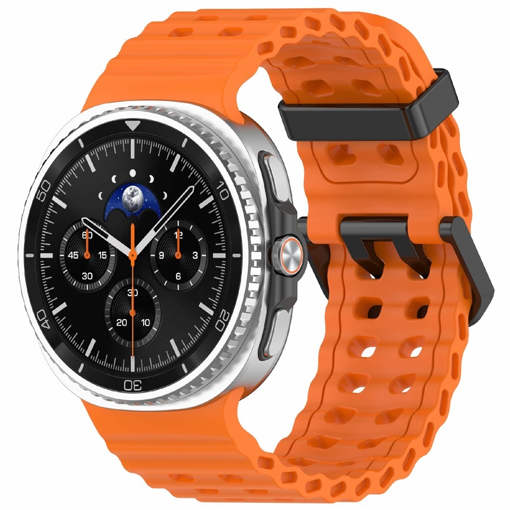 Solid silikonový řemínek na Samsung Galaxy Watch8 Classic 46mm/Watch8 44mm/40mm - oranžový