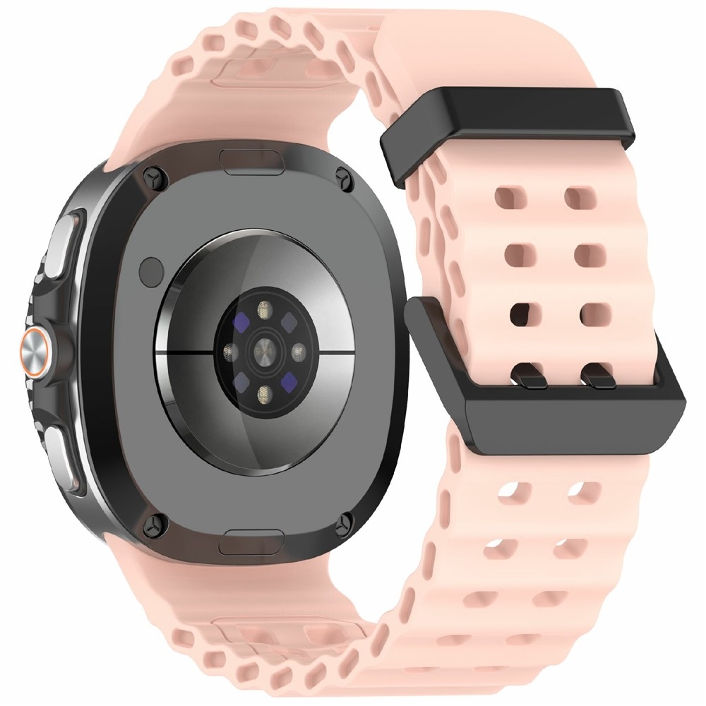 Solid silikonový řemínek na Samsung Galaxy Watch8 Classic 46mm/Watch8 44mm/40mm - růžový