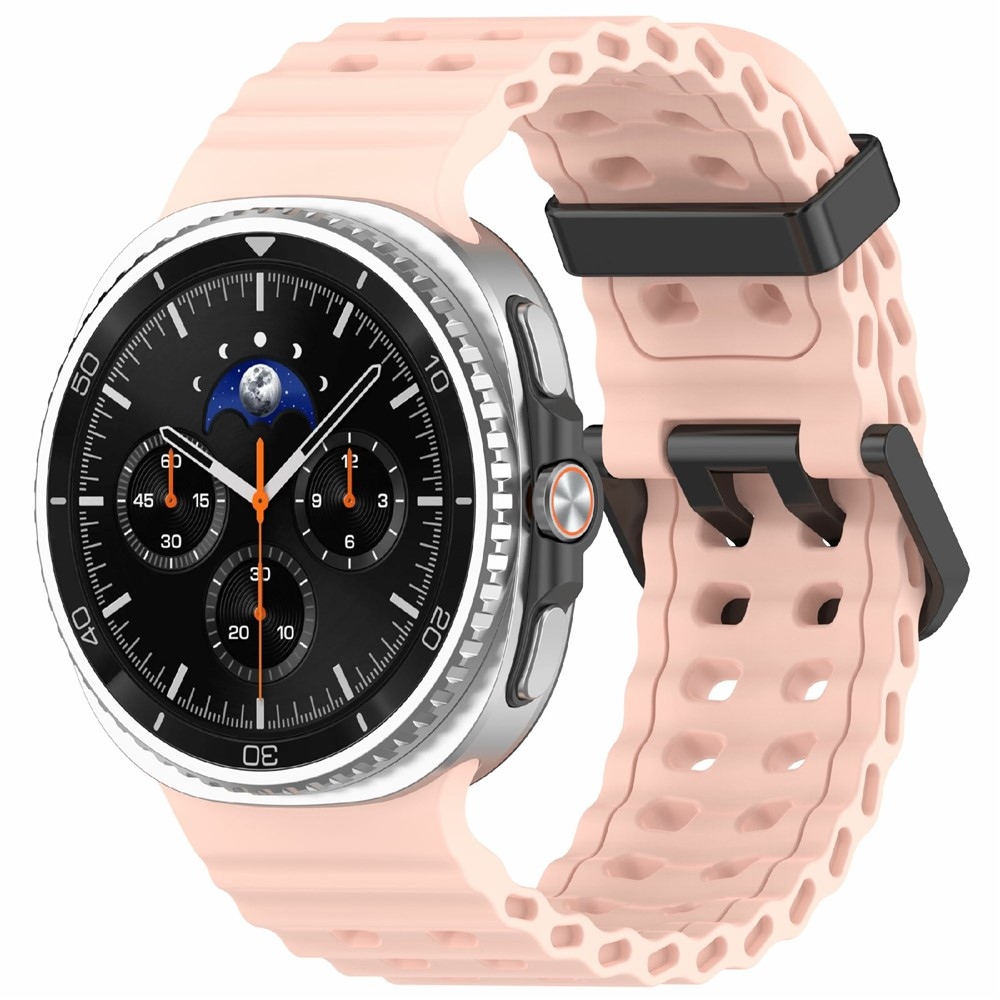 Solid silikonový řemínek na Samsung Galaxy Watch8 Classic 46mm/Watch8 44mm/40mm - růžový