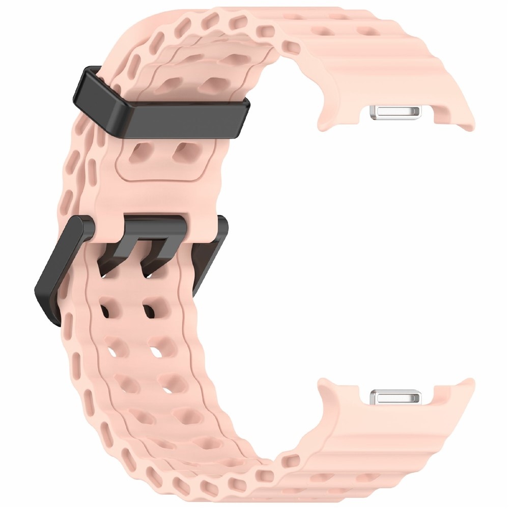 Solid silikonový řemínek na Samsung Galaxy Watch8 Classic 46mm/Watch8 44mm/40mm - růžový