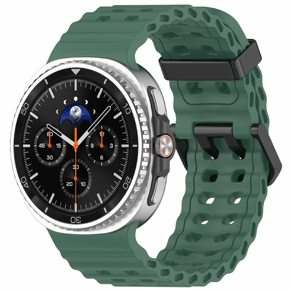 Solid silikonový řemínek na Samsung Galaxy Watch8 Classic 46mm/Watch8 44mm/40mm - zelený