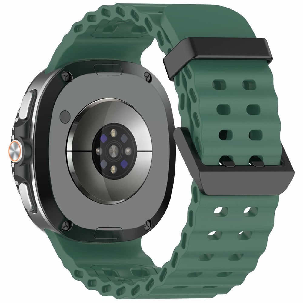 Solid silikonový řemínek na Samsung Galaxy Watch8 Classic 46mm/Watch8 44mm/40mm - zelený