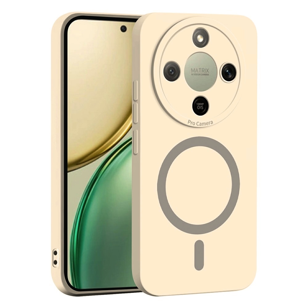 Solide gelový obal s MagSafe na Honor Magic 8 Lite 5G - béžový