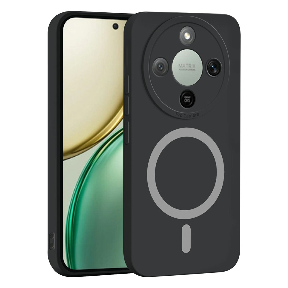 Solide gelový obal s MagSafe na Honor Magic 8 Lite 5G - černý