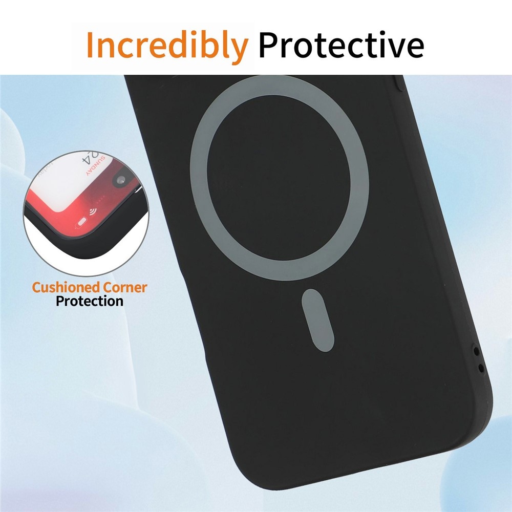 Solide gelový obal s MagSafe na Honor Magic 8 Lite 5G - černý