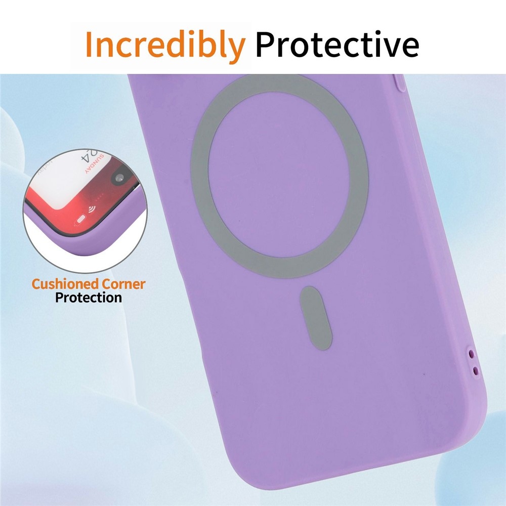 Solide gelový obal s MagSafe na Honor Magic 8 Lite 5G - fialový