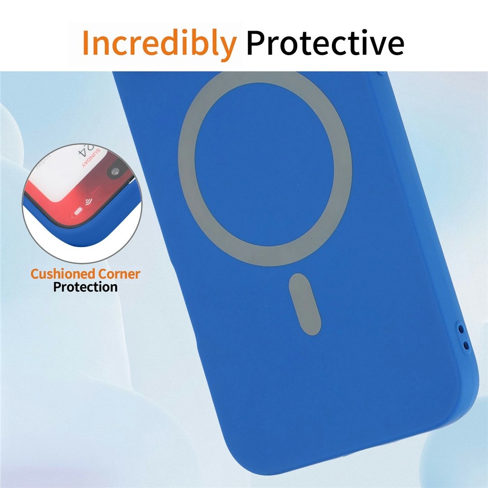 Solide gelový obal s MagSafe na Honor Magic 8 Lite 5G - modrý