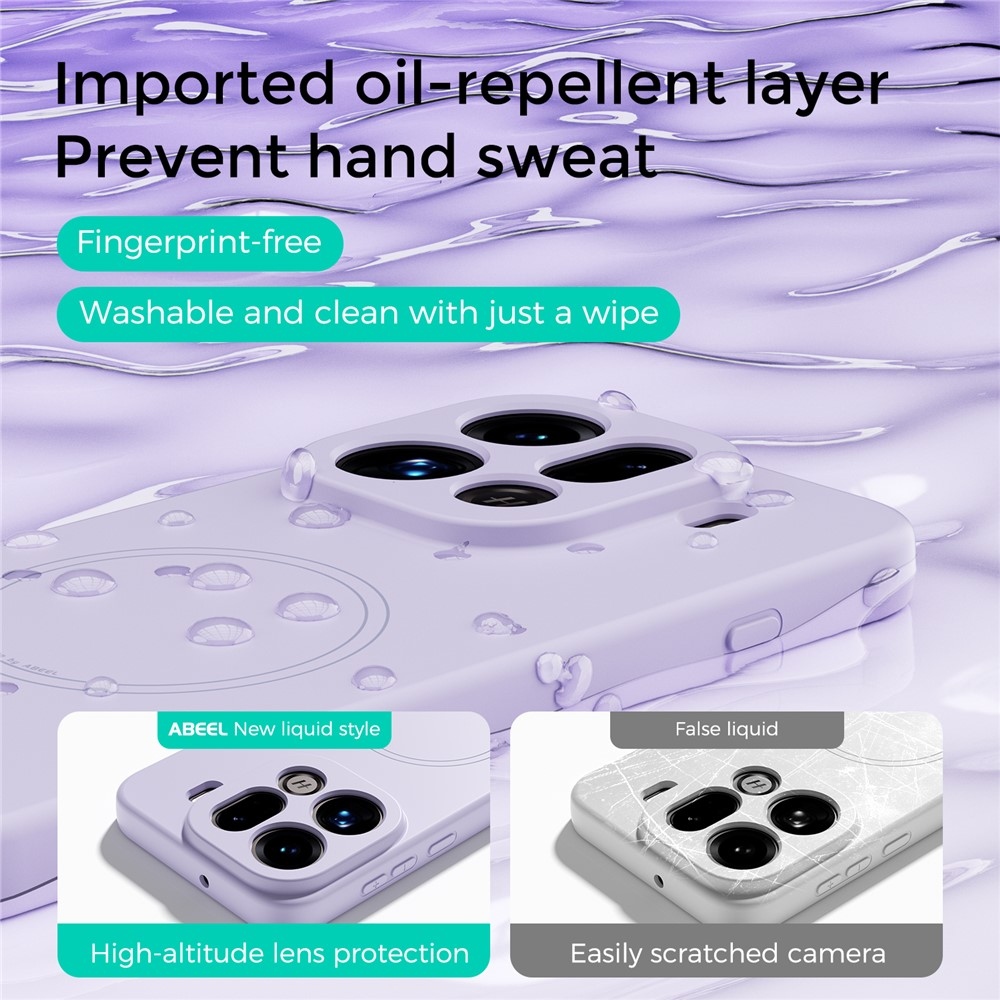 Solide gelový obal s MagSafe na Oppo Find X9 Pro 5G - fialový