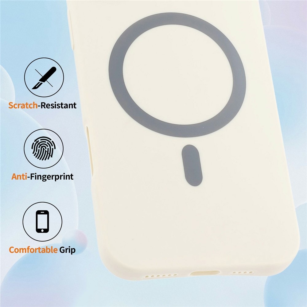 Solide gelový obal s MagSafe na Xiaomi Redmi Note 15 Pro 4G - bílý