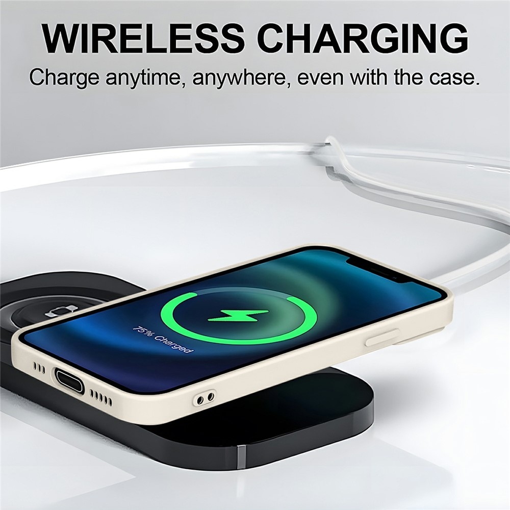 Solide gelový obal s MagSafe na Xiaomi Redmi Note 15 Pro 4G - bílý