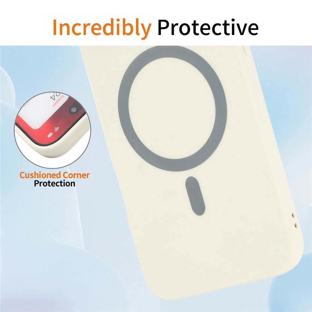 Solide gelový obal s MagSafe na Xiaomi Redmi Note 15 Pro 4G - bílý