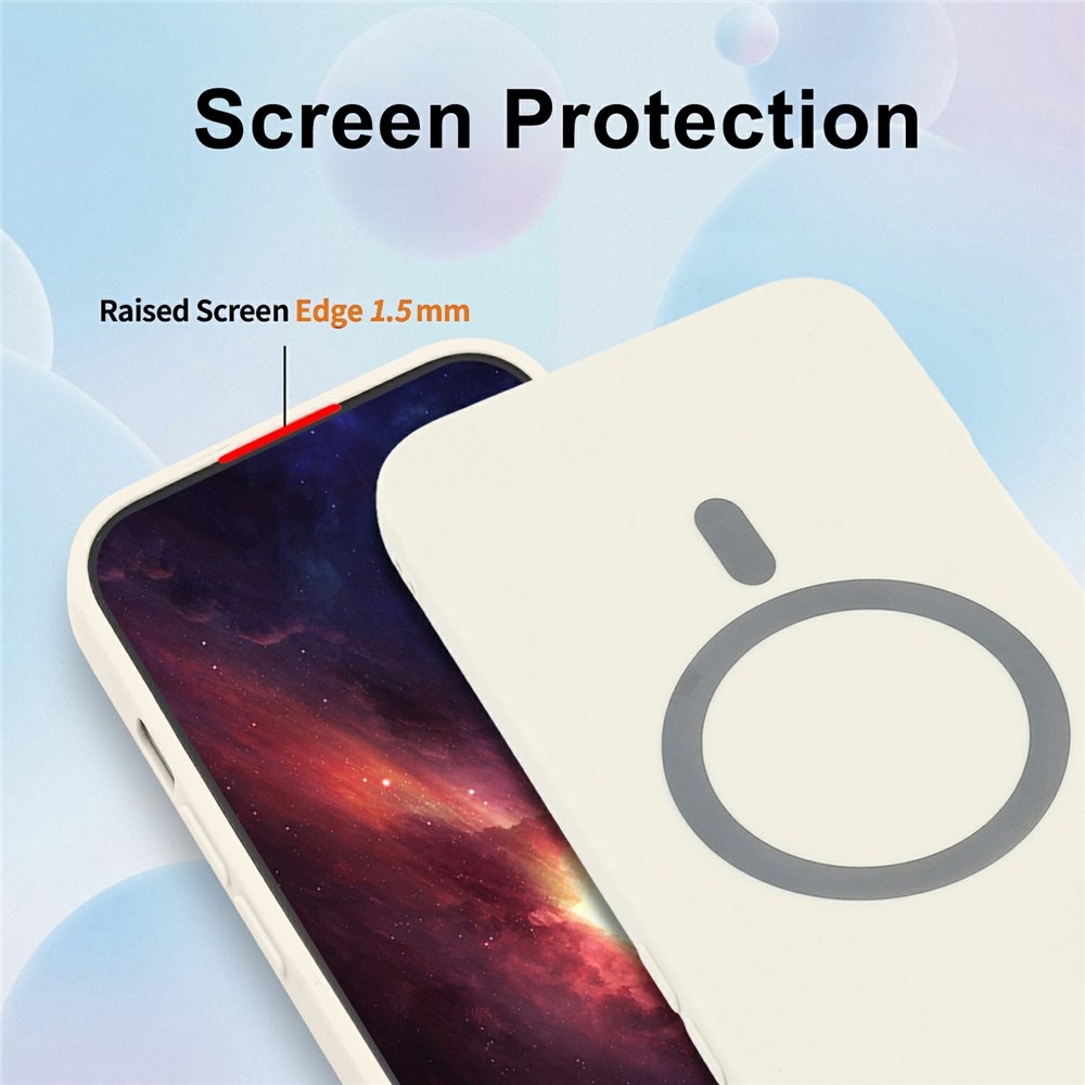 Solide gelový obal s MagSafe na Xiaomi Redmi Note 15 Pro 4G - bílý