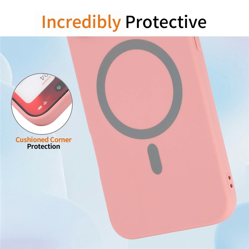 Solide gelový obal s MagSafe na Xiaomi Redmi Note 15 Pro 4G - růžový