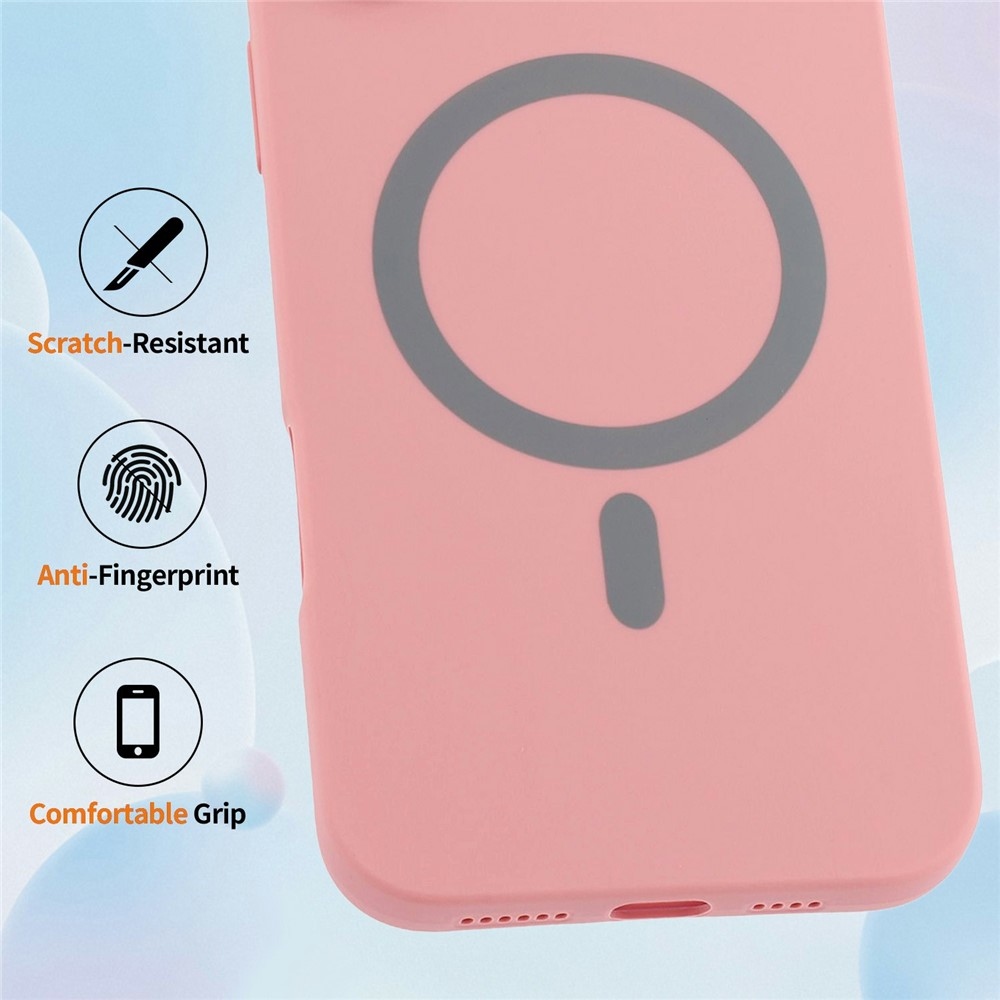 Solide gelový obal s MagSafe na Xiaomi Redmi Note 15 Pro 4G - růžový