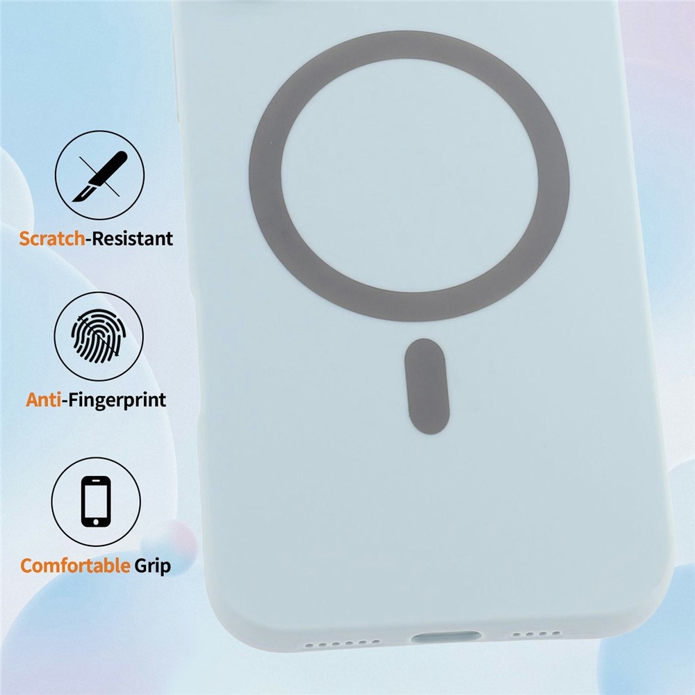 Solide gelový obal s MagSafe na Xiaomi Redmi Note 15 Pro 4G - světlemodrý