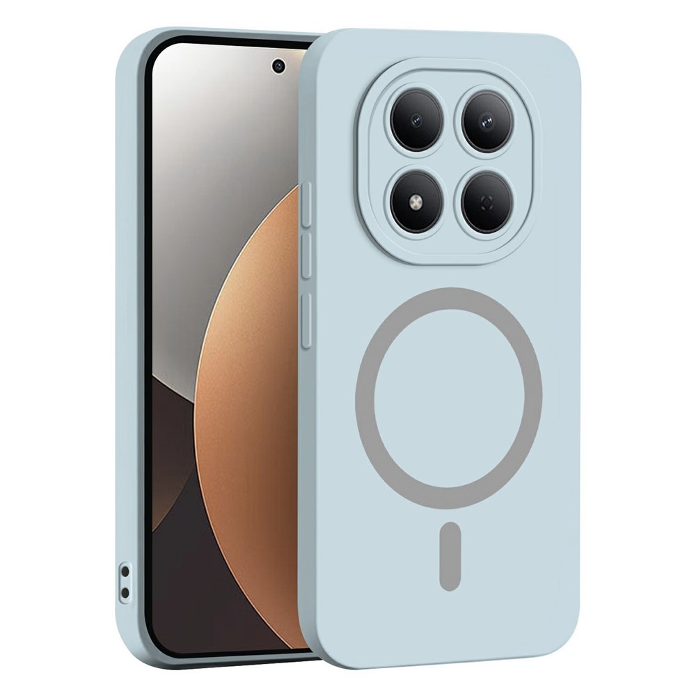 Solide gelový obal s MagSafe na Xiaomi Redmi Note 15 Pro 4G - světlemodrý