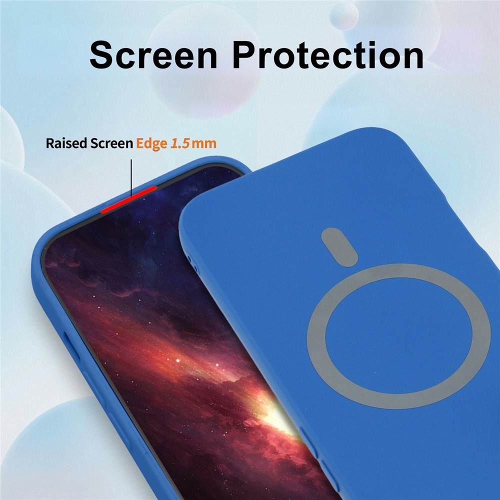 Solide gelový obal s MagSafe na Xiaomi Redmi Note 15 Pro 4G - tmavěmodrý