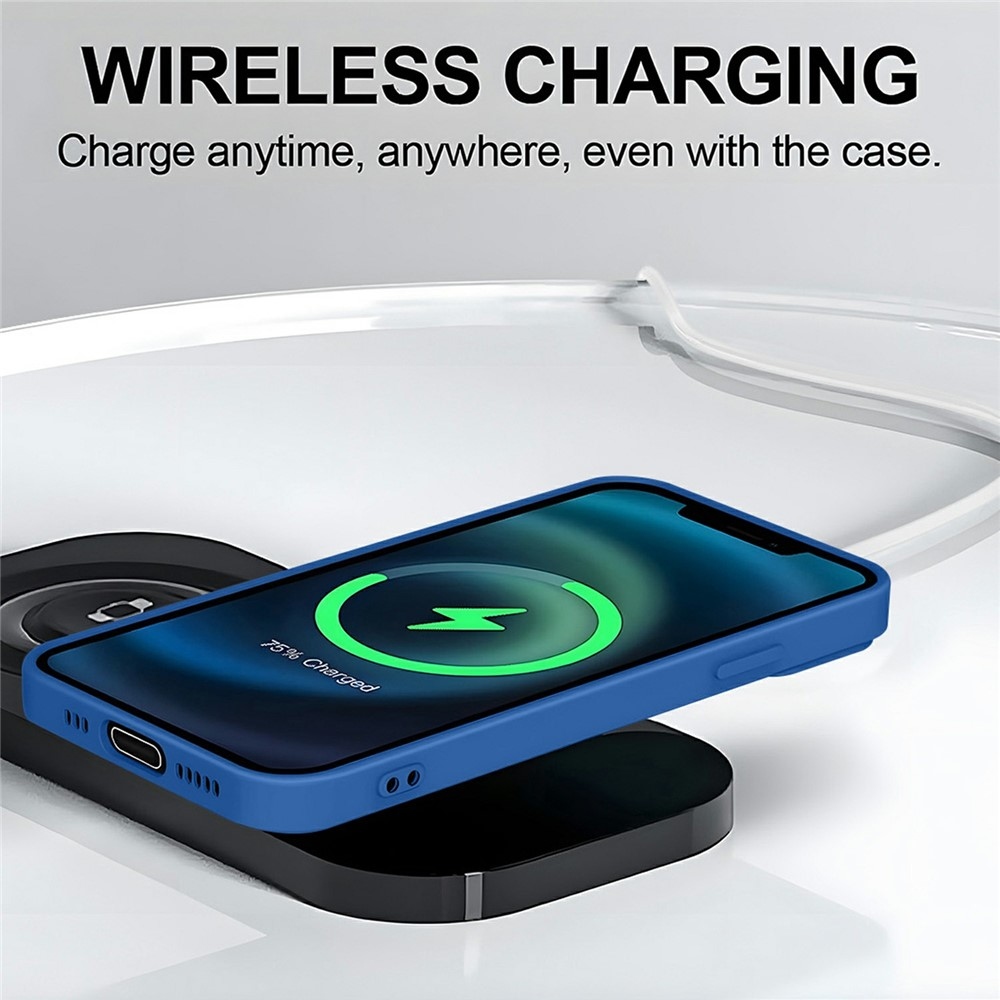 Solide gelový obal s MagSafe na Xiaomi Redmi Note 15 Pro 4G - tmavěmodrý